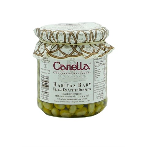 Habitas baby fritas en aceite de oliva Canella